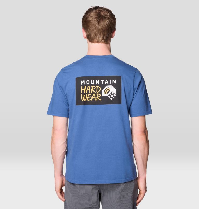 Men's MHW Box Logo Short Sleeve, Color: Better Blue, image 2