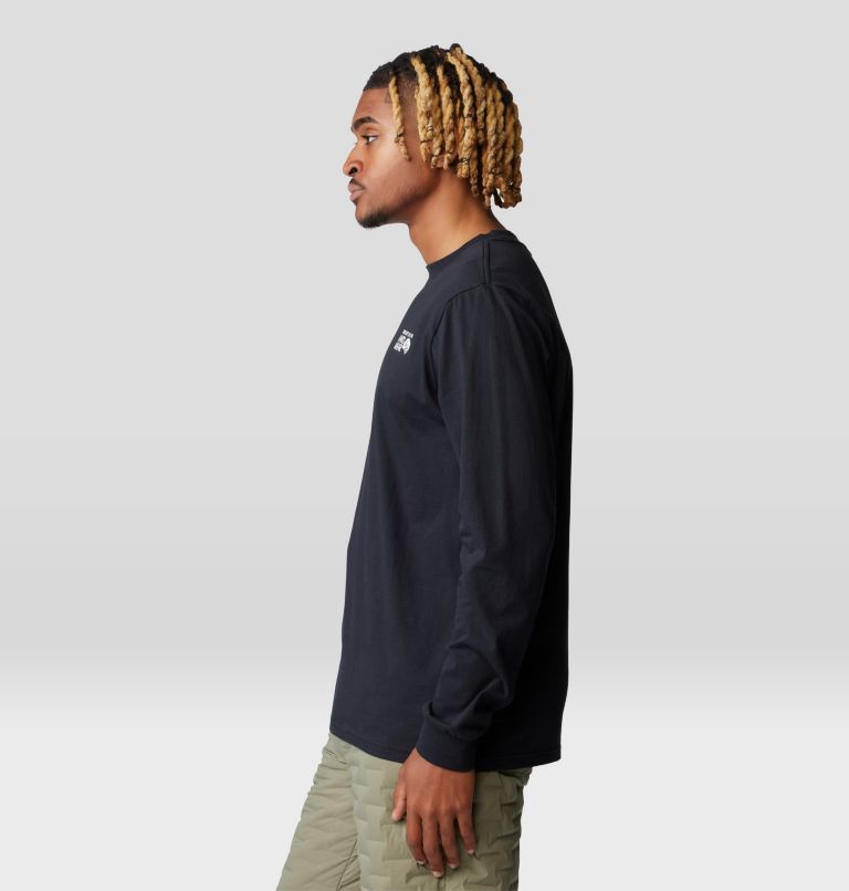 Men's MHW Box Logo Long Sleeve, Color: Black, image 3