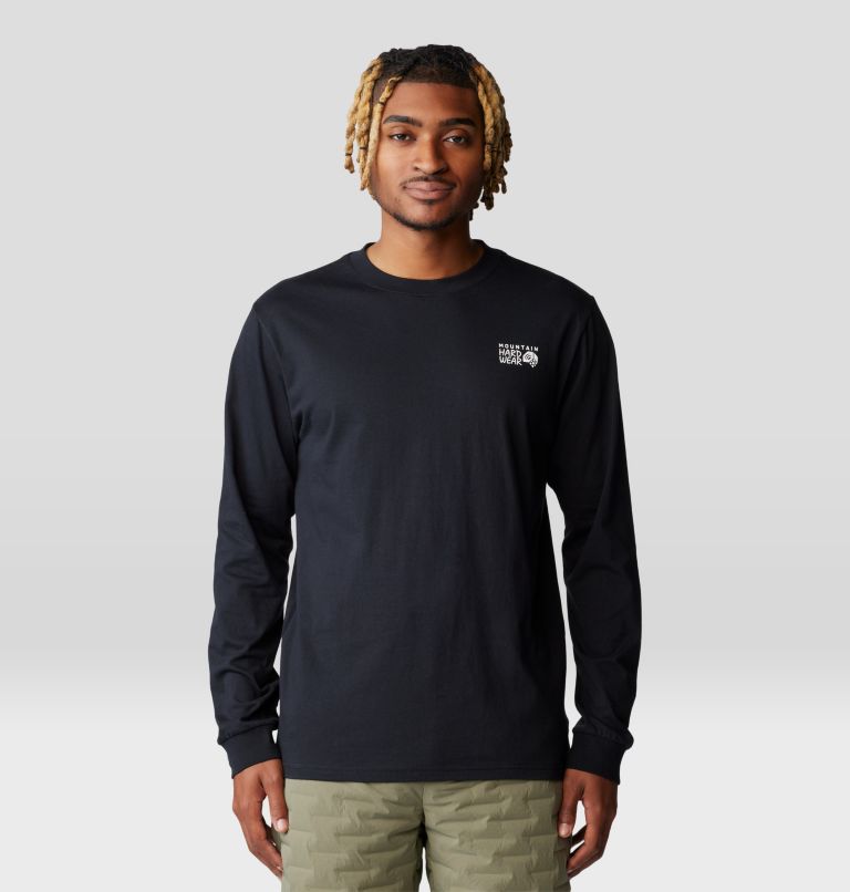 Men's MHW Box Logo Long Sleeve, Color: Black, image 1