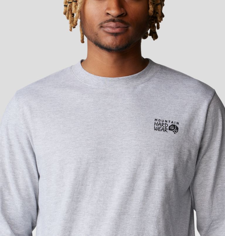 Men's MHW Box Logo Long Sleeve, Color: Hardwear Grey Heather, image 4