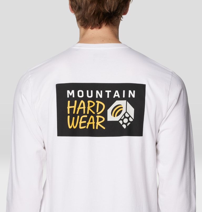 Men's MHW Box Logo Long Sleeve, Color: White, image 5