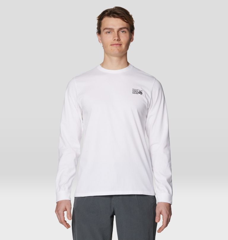 Men's MHW Box Logo Long Sleeve, Color: White, image 1