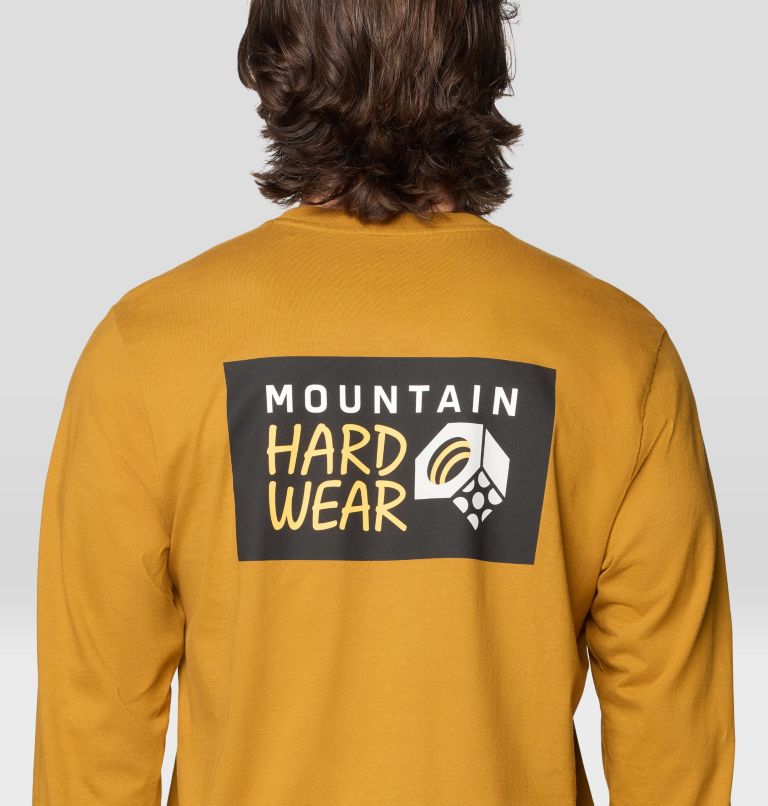 Men's MHW Box Logo Long Sleeve, Color: Underbrush, image 5
