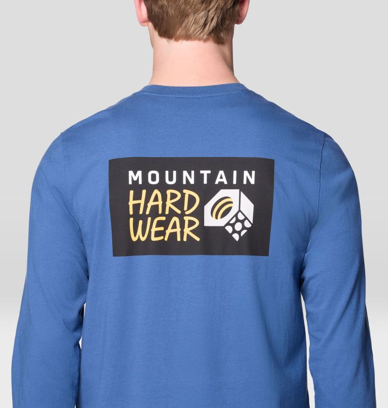 Men's MHW Box Logo Long Sleeve, Color: Better Blue, image 5