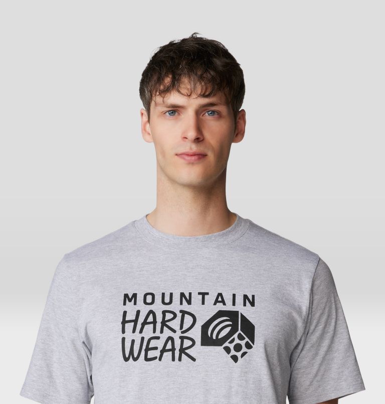 Men's MHW Logo Short Sleeve, Color: Hardwear Grey Heather, image 4