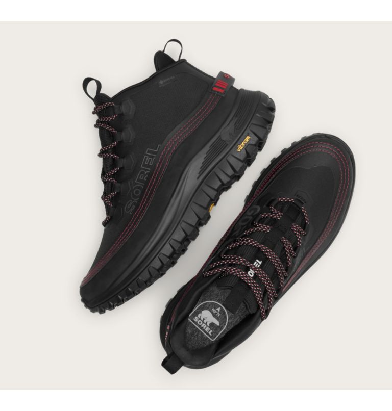 Men's CALLSIGN HORIZON Mid GTX Sneaker, Color: Black, Bright Red, image 4
