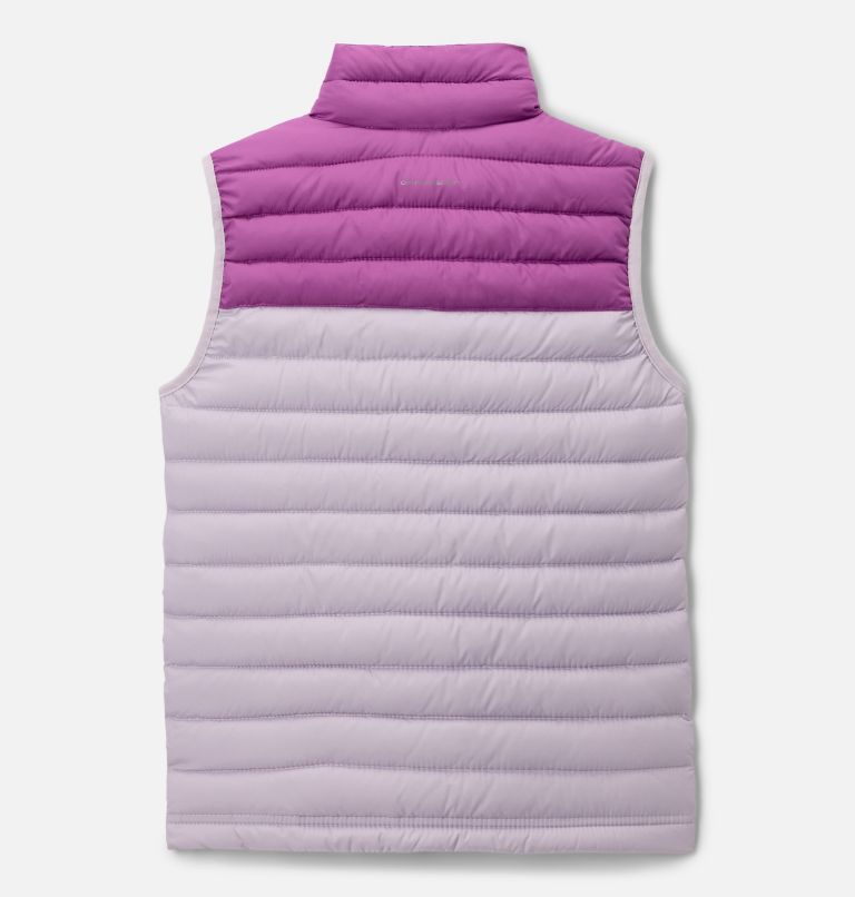 Kids' Powder Lite Vest, Color: Lavender Pearl, Razzle, image 2
