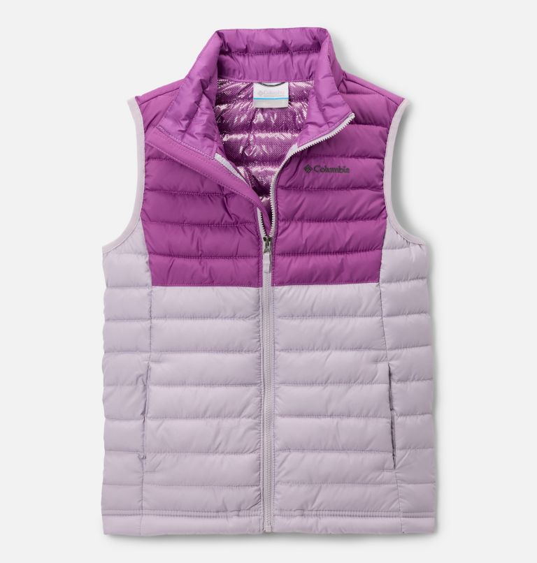 Kids' Powder Lite Vest, Color: Lavender Pearl, Razzle, image 1