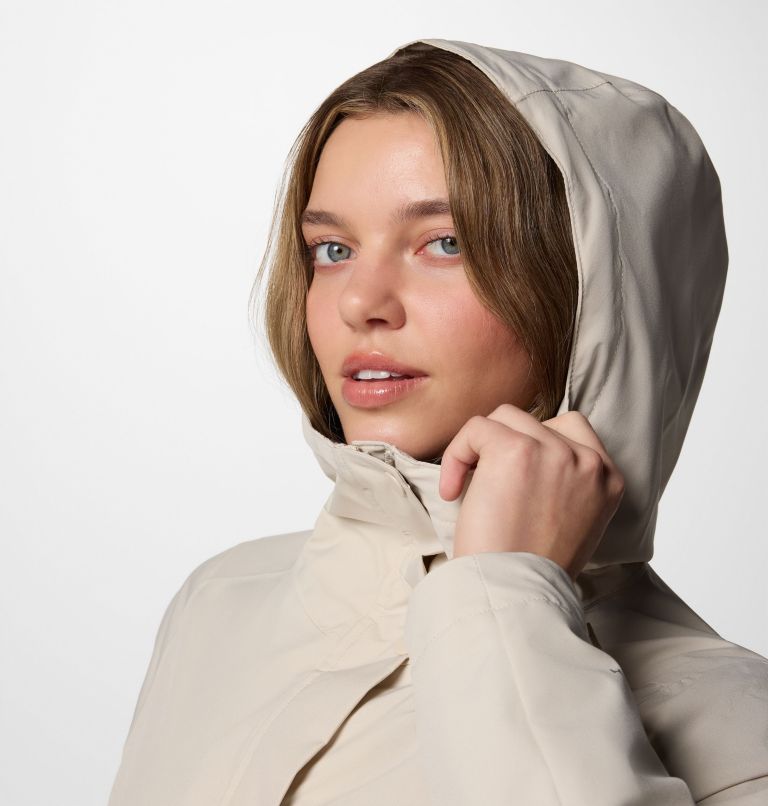 Women's Long Valley Trench III, Color: Dark Stone, image 4
