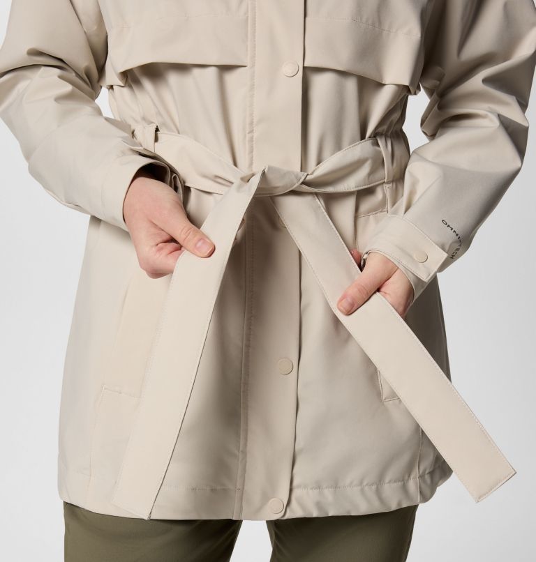 Women's Long Valley Trench III, Color: Dark Stone, image 7
