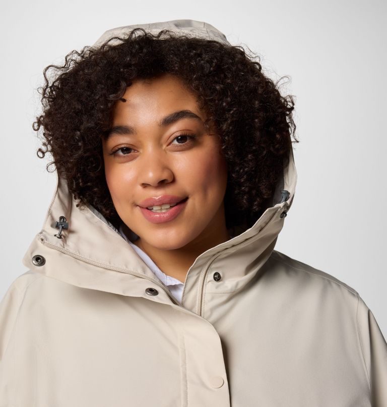 Women's Long Valley Trench III - Plus Size, Color: Dark Stone, image 4