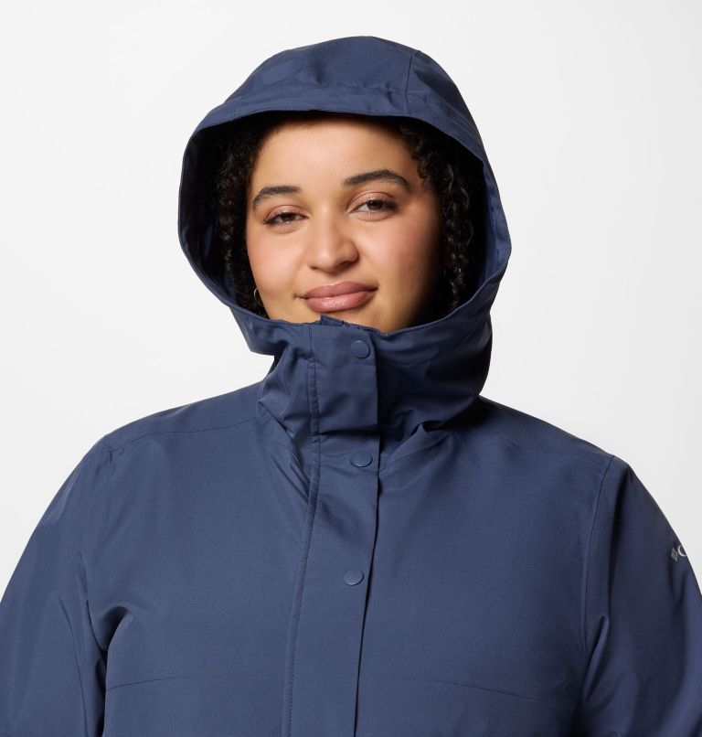 Women's Long Valley Trench III - Plus Size, Color: Nocturnal, image 4