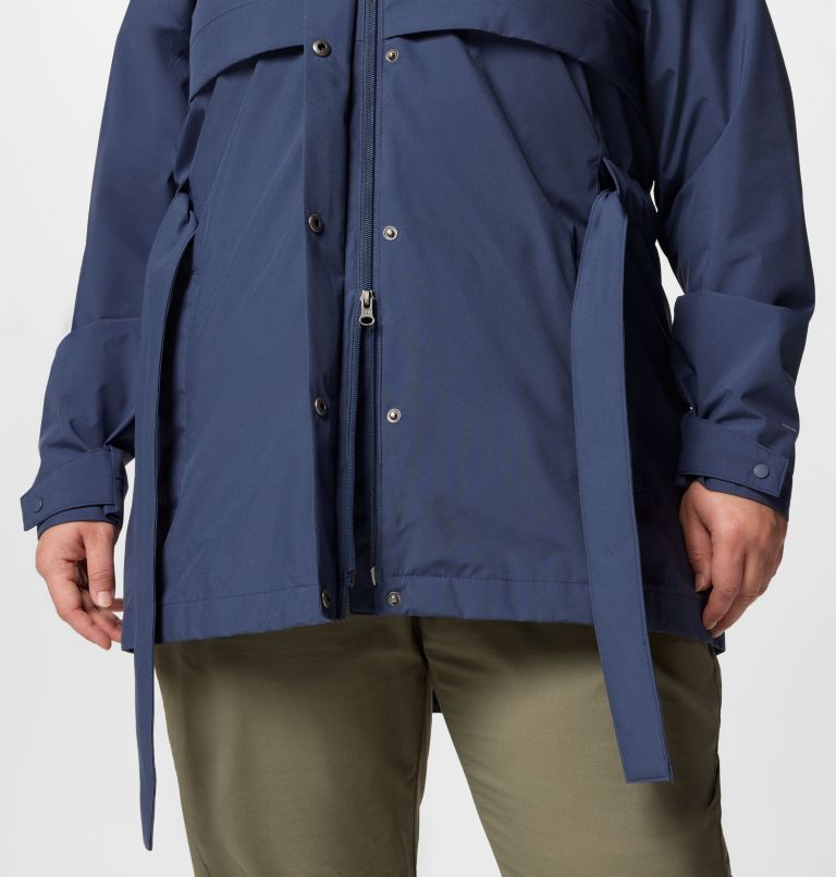 Women's Long Valley Trench III - Plus Size, Color: Nocturnal, image 5