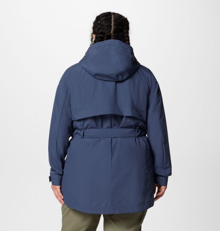 Women's Long Valley Trench III - Plus Size, Color: Nocturnal, image 2