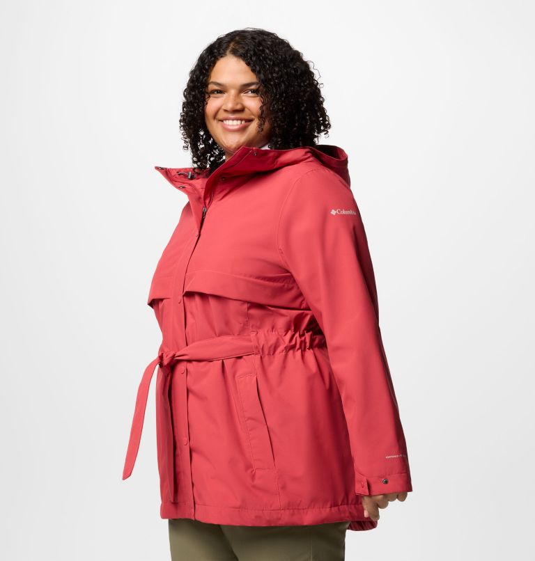 Women's Long Valley Trench III - Plus Size, Color: Daredevil, image 3