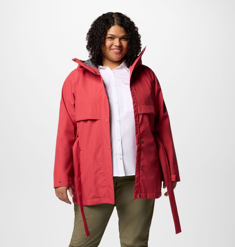 Women's Long Valley Trench III - Plus Size, Color: Daredevil, image 8