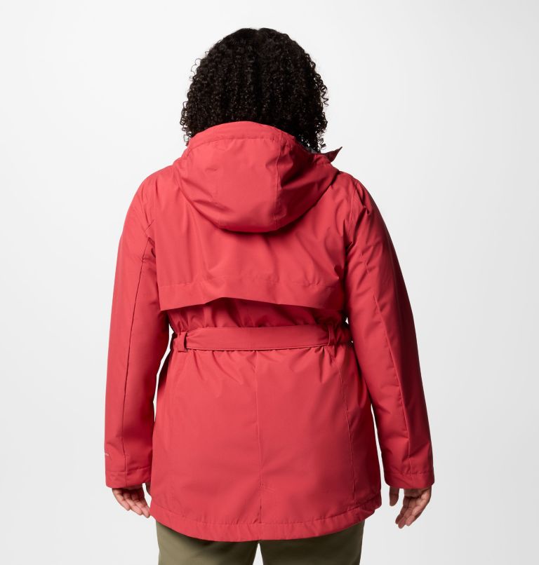 Women's Long Valley Trench III - Plus Size, Color: Daredevil, image 2