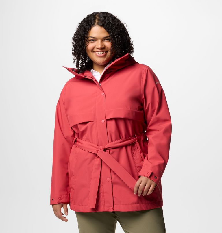 Women's Long Valley Trench III - Plus Size, Color: Daredevil, image 1