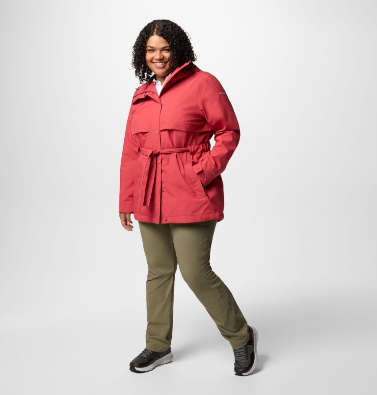Women's Long Valley Trench III - Plus Size, Color: Daredevil, image 9