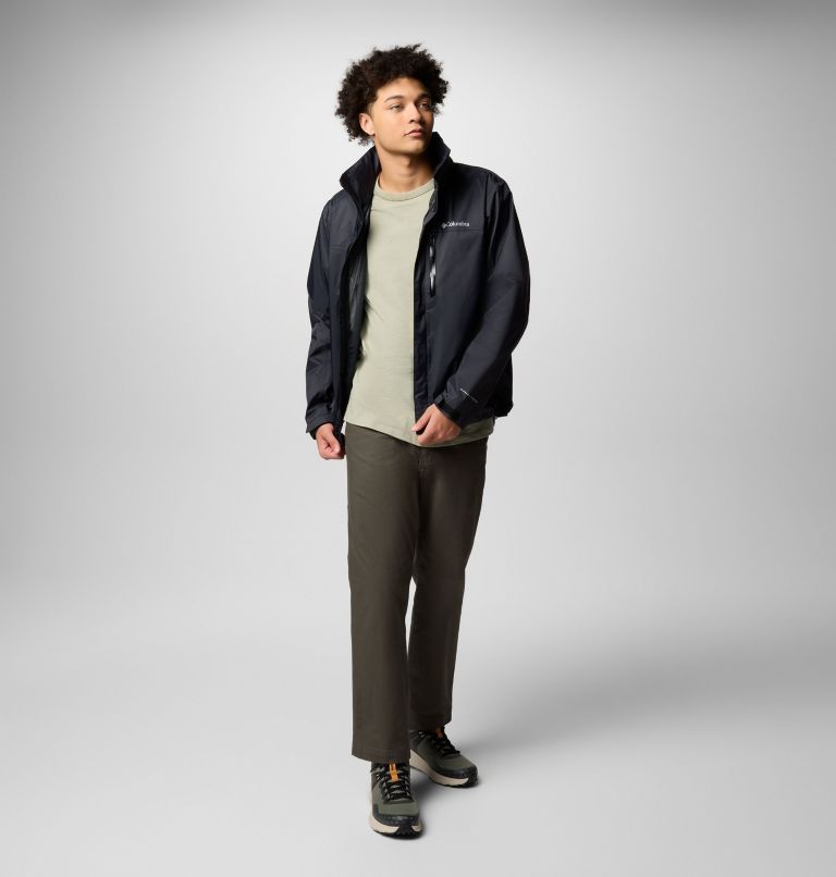 Men's Pouration II Jacket, Color: Black, image 2
