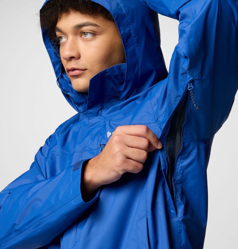 Men's Pouration II Jacket, Color: Mountain Blue, image 6