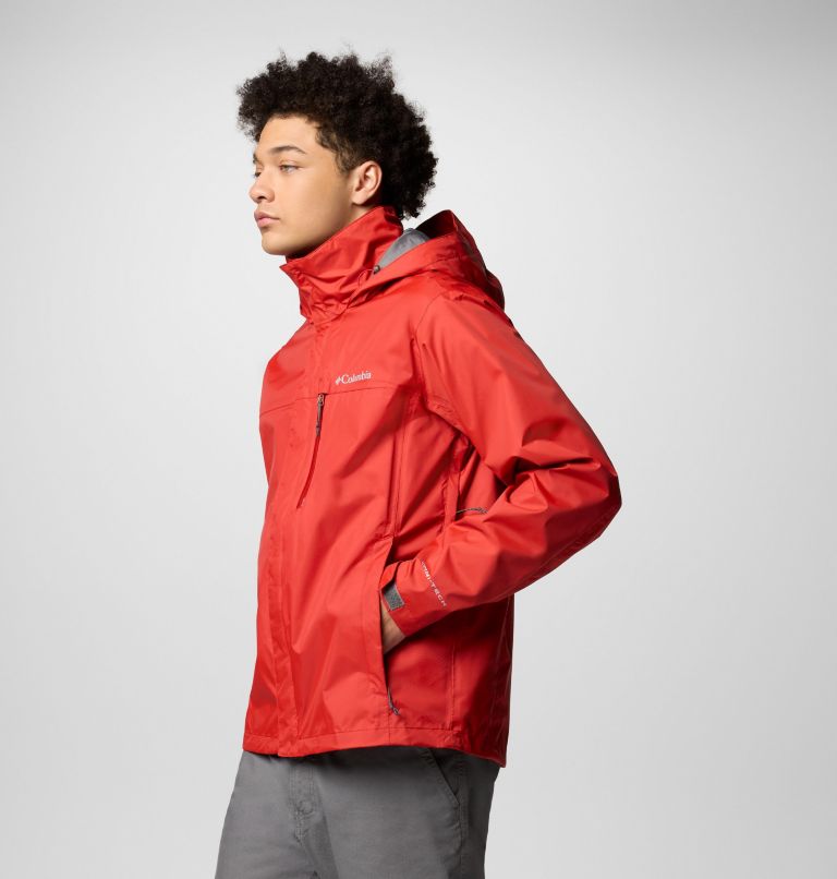 Men's Pouration II Jacket, Color: Sail Red, image 4