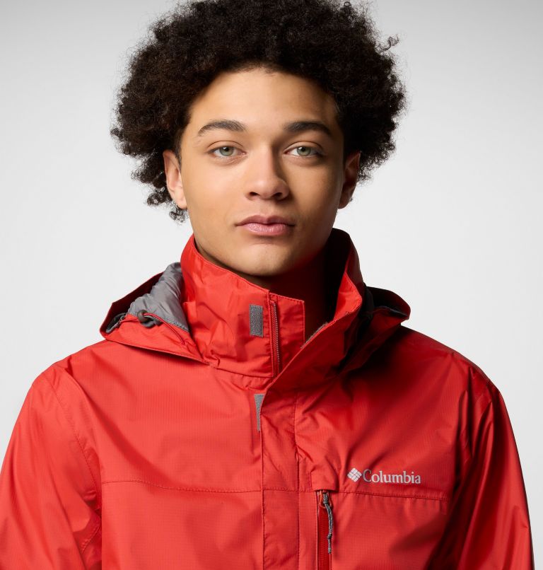 Men's Pouration II Jacket, Color: Sail Red, image 5