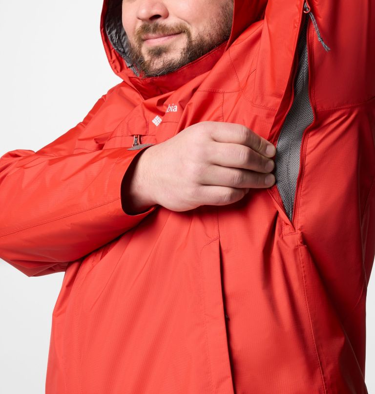 Men's Pouration II Jacket - Big, Color: Sail Red, image 6