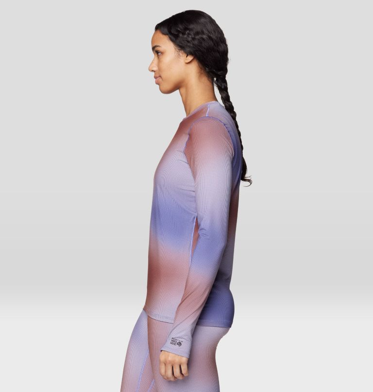 Women's Butter Up Long Sleeve, Color: Avid Multi Ombre Print, image 3