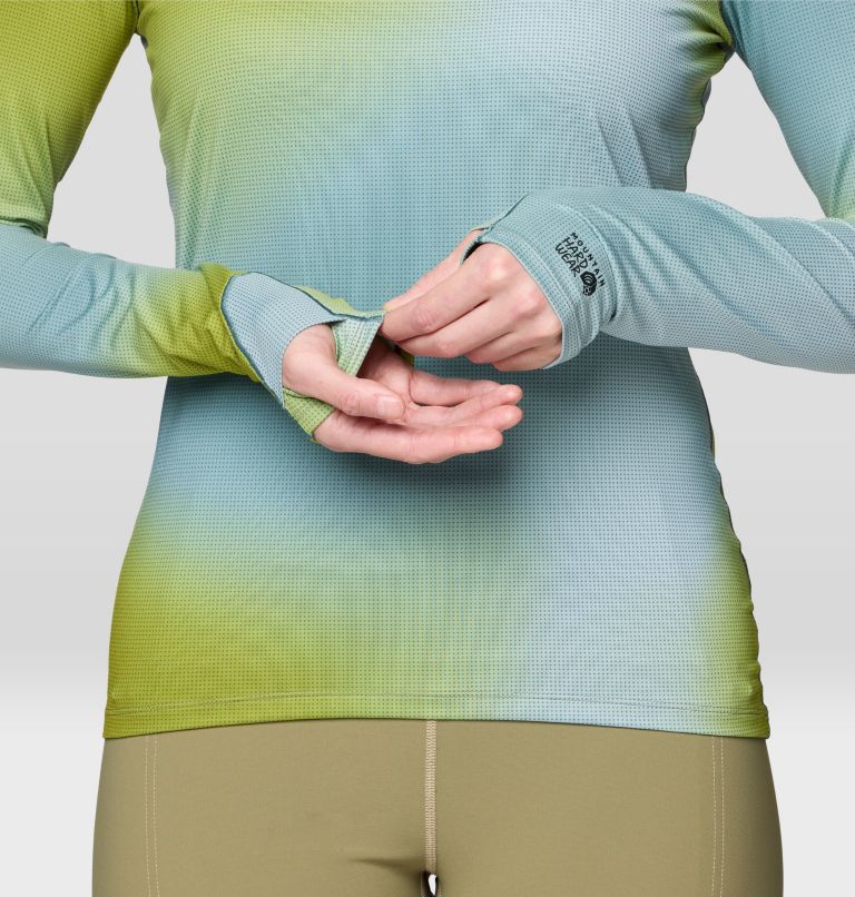 Women's Butter Up Long Sleeve, Color: Blue Sage Multi Ombre Print, image 5