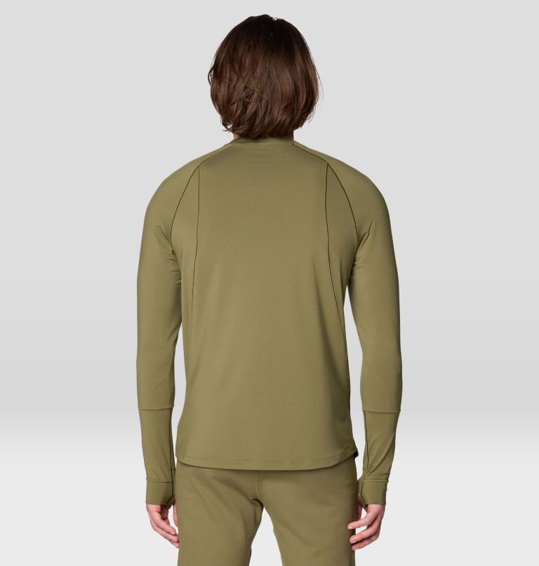 Men's Butter Up Long Sleeve, Color: Combat Green, image 2