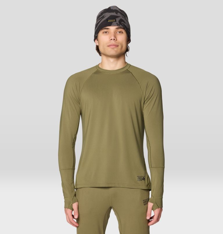 Men's Butter Up Long Sleeve, Color: Combat Green, image 1