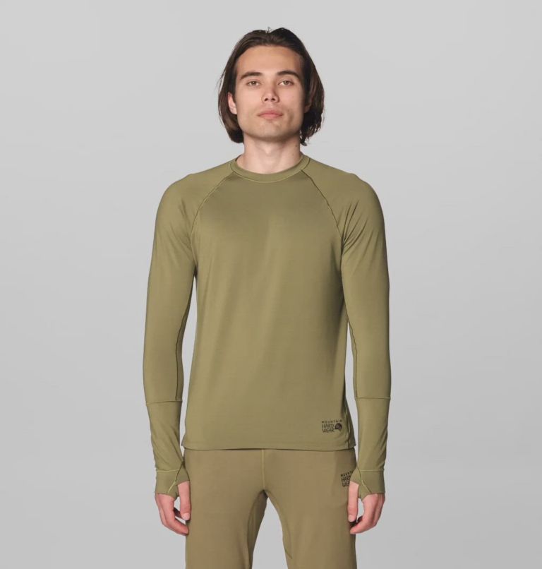 Men's Butter Up Long Sleeve, Color: Combat Green
