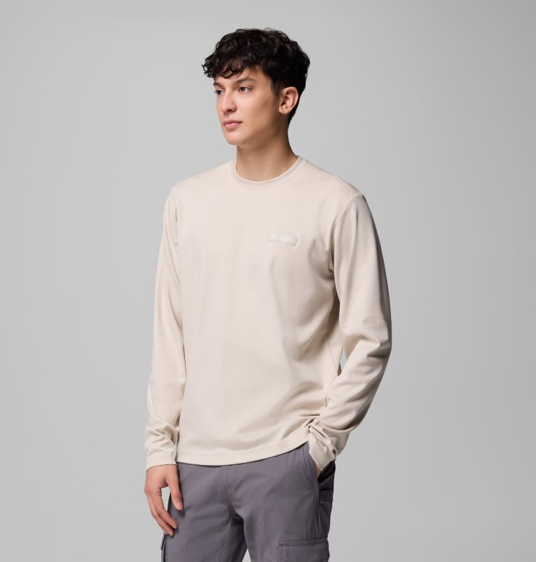 Men's Planetary Point Long Sleeve Technical Graphic T-Shirt, Color: Dark Stone, LC Gem Columbia, image 4
