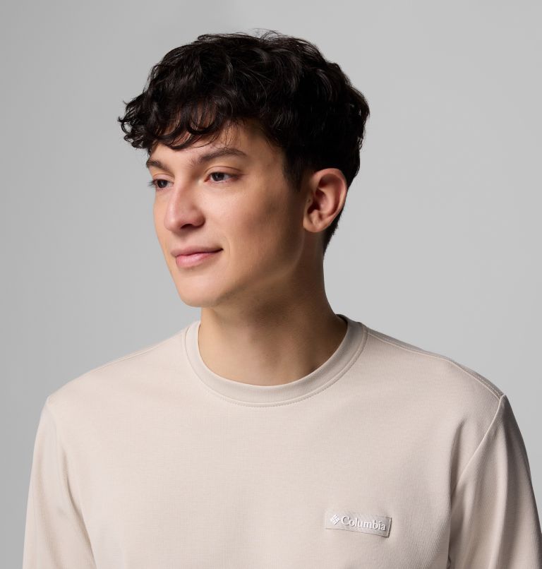 Men's Planetary Point Long Sleeve Technical Graphic T-Shirt, Color: Dark Stone, LC Gem Columbia, image 5