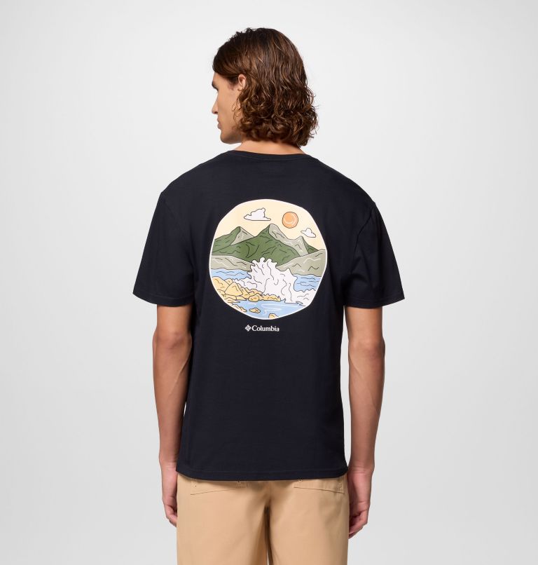 Men's Stark Creek Graphic T-Shirt, Color: Black, Scoped Seascape, image 1