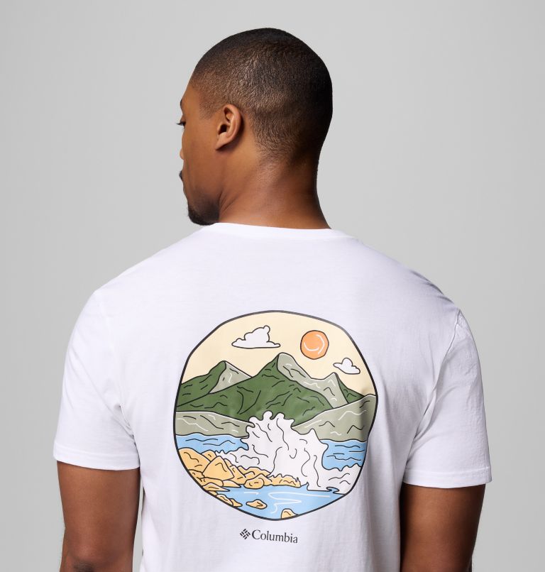 Men's Stark Creek Graphic T-Shirt, Color: White, Scoped Seascape, image 6