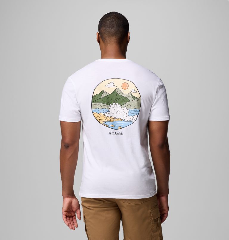 Men's Stark Creek Graphic T-Shirt, Color: White, Scoped Seascape, image 1