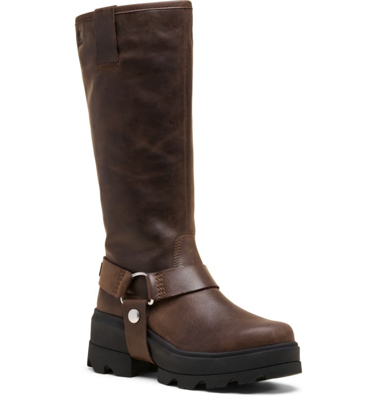 Women's JOAN FRWD Tall Waterproof Boots, Color: Tobacco, Black, image 6