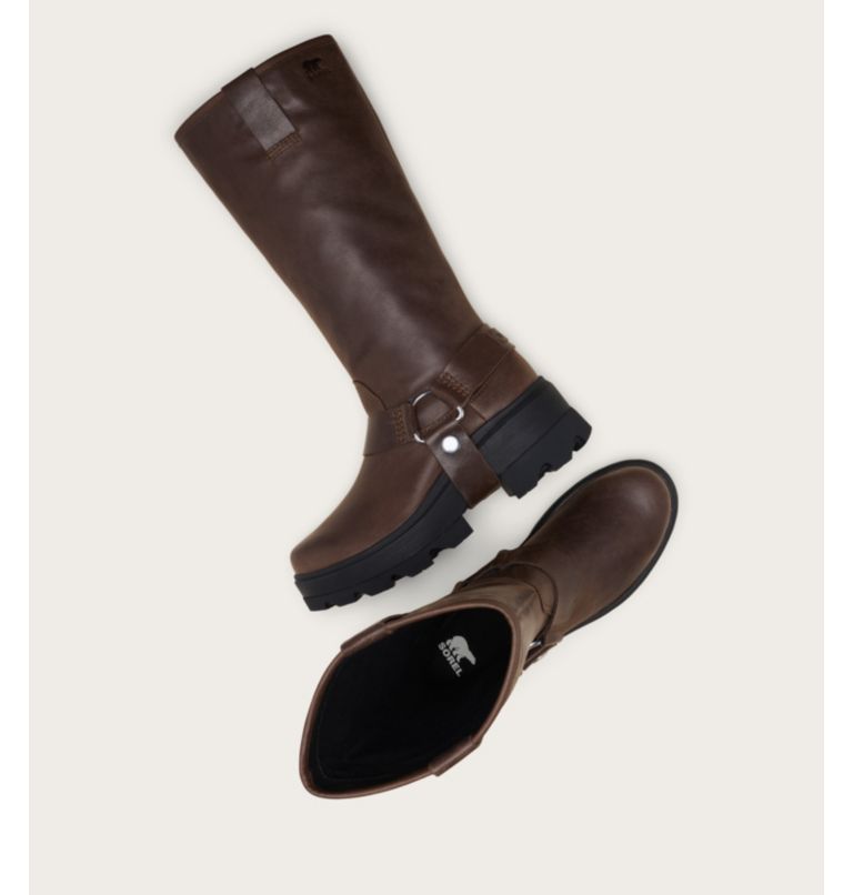 Women's JOAN FRWD Tall Waterproof Boots, Color: Tobacco, Black, image 4