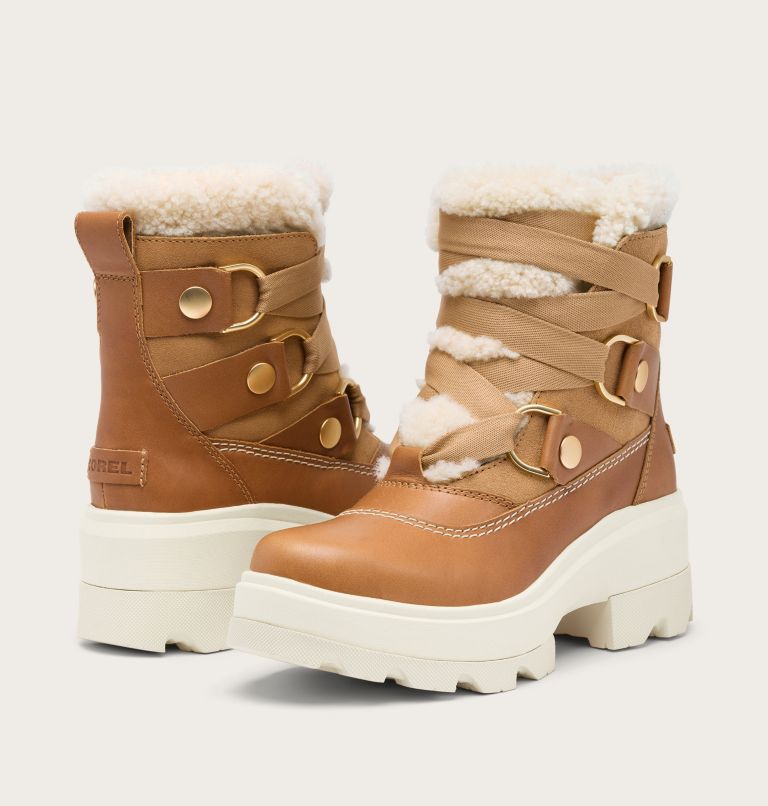 Women's JOAN FRWD Cosy Waterproof Boots, Color: Tawny Buff, Honey White, image 8