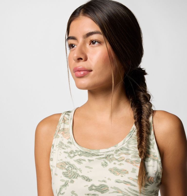 CSC PFG X Nicole Combs Cropped Tank, Color: Stone Shorelines, image 4