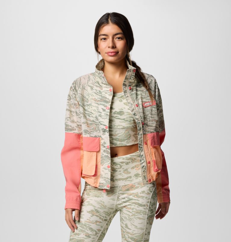 CSC PFG X Nicole Combs Windbreaker, Color: Stone Shorelines, image 1