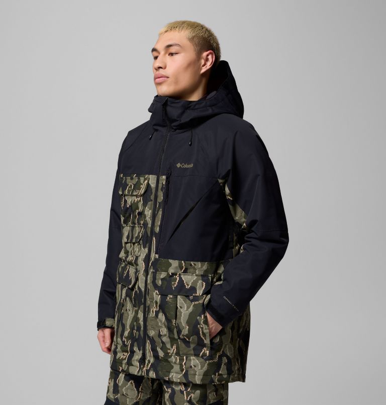 Manteau imprimé Coreshot pour homme, Color: Greenscape Treebark Print, Black, image 4