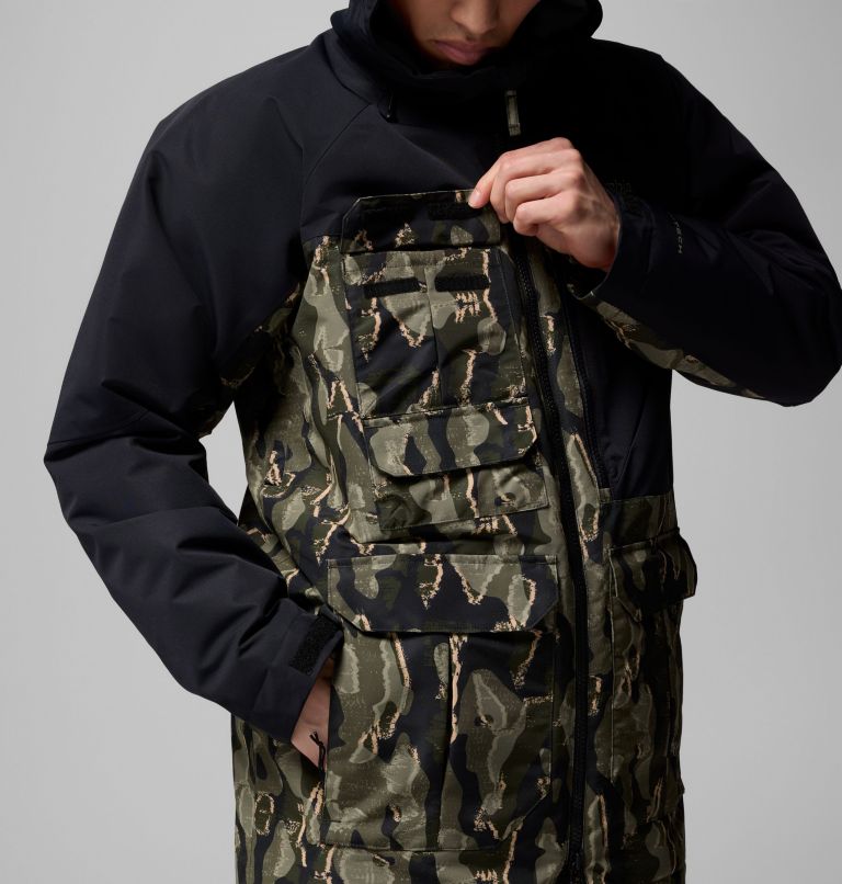 Manteau imprimé Coreshot pour homme, Color: Greenscape Treebark Print, Black, image 10
