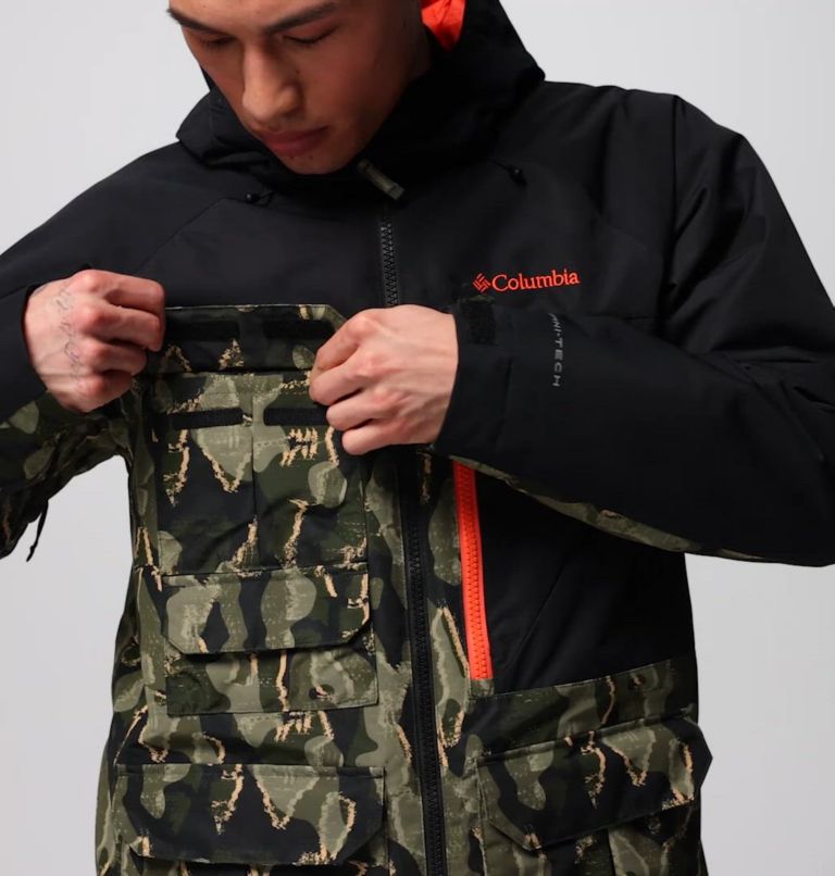 Manteau imprimé Coreshot pour homme, Color: Greenscape Treebark Print, Black