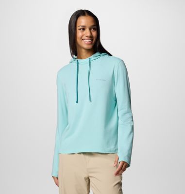 Women's Long Sleeve UPF Sun Protection Hoodie - Lightweight Beach Cover Up, Button Front, Comfy