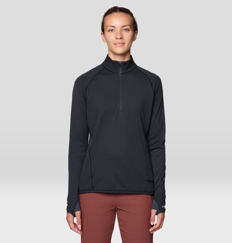 Women's AirMesh Half Zip, Color: Dark Storm, image 1