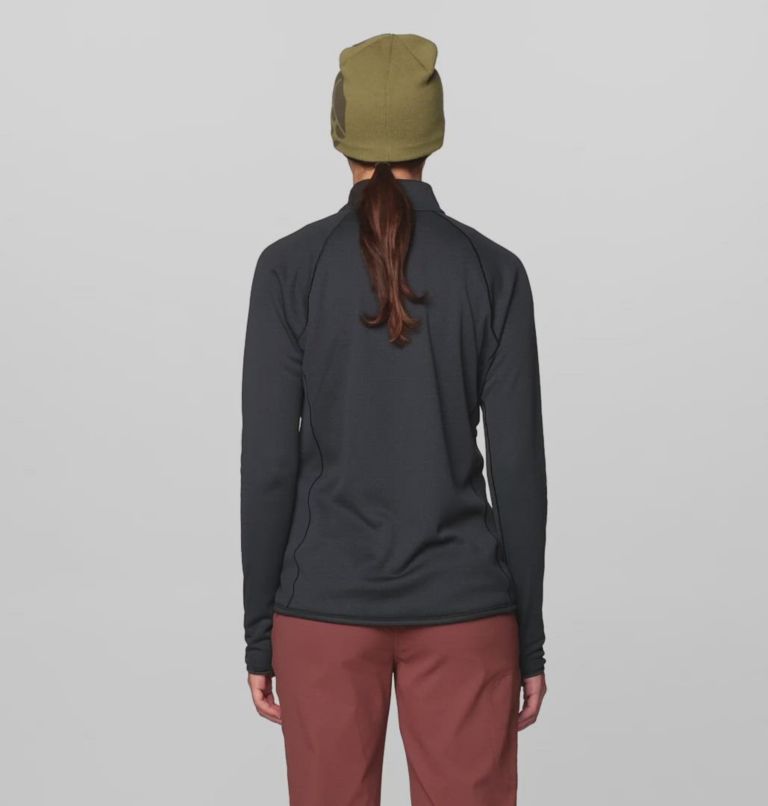 Women's AirMesh Half Zip, Color: Dark Storm
