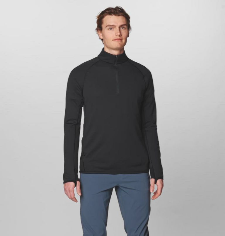 Men's AirMesh Half Zip, Color: Dark Storm